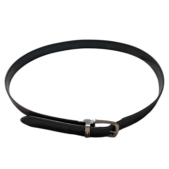 TOMMY HILFIGER LEATHER BELT Brown Black Bonded Leather Men’s Size 38 FAST SHIP - Picture 3 of 10